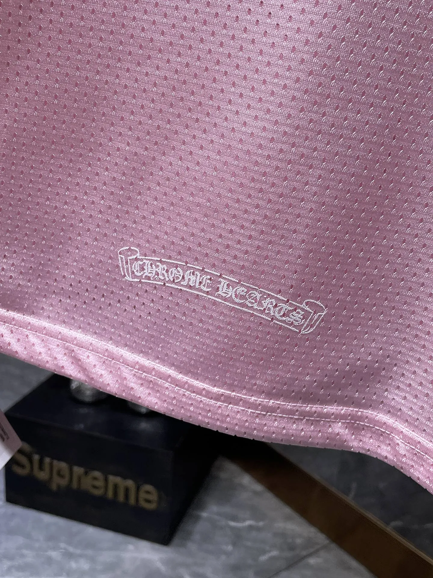 P216 Chrome Hearts 25ss customized version of high gram weight uniform fabric Chrome mattyboy official website limited flower arm ice hockey uniform counter synchronization 1:1 replica version Recommended color: pink Size: S, M, L, XL